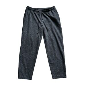 Liz Claiborne Women's Gray Speckled Knit Lounge Pants Drawstring‎ Waist Large